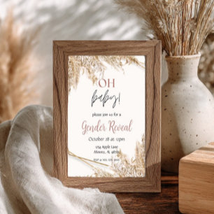 Pampas Grass Baby Dusche Einladung   Neutral Boho
