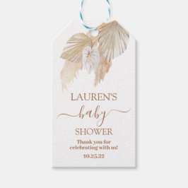 Pampas Grass Baby-Duschgeschenk-Tags Geschenkanhänger