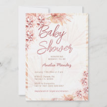 Pampas Grass Baby Shower Neutral Girl Boy Bohemisc