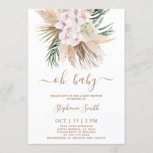 Pampas Grass Baby Showgirl Einladung