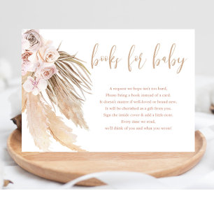 Pampas grass bohemiische Bücher für Babydusche Begleitkarte