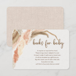Pampas grass bohemiische Bücher für Babydusche Begleitkarte