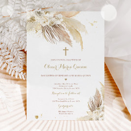 Pampas Grass Bohemische Taufe Boho Christening Einladung