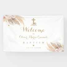 Pampas Grass Bohemische Taufe Personalisiert Empfa