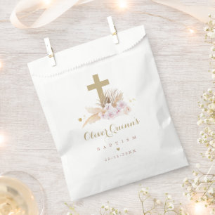 Pampas Grass Bohemische Taufe Personalisiert  Geschenktütchen