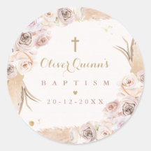 Pampas Grass Bohemische Taufe Personalisiert