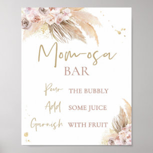 Pampas Grass Boho Babydusche Dekoration Momosa Zei