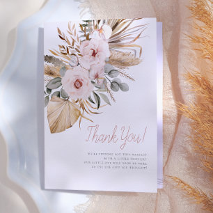 Pampas Grass Boho Babydusche Vielen Dank Dankeskarte
