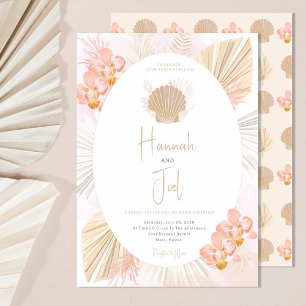 Pampas Grass Boho Beach Hochzeit Einladung