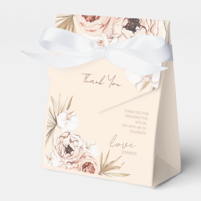 Pampas Grass Boho Bohemisch Baby Dusche Geschenkschachtel (Vorderseite)