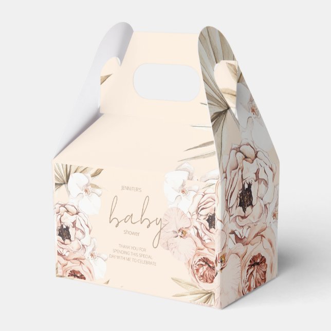 Pampas Grass Boho Bohemisch Baby Dusche Geschenkschachtel (Vorderseite)