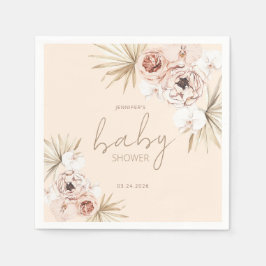 Pampas Grass Boho Bohemisch Baby Dusche Serviette