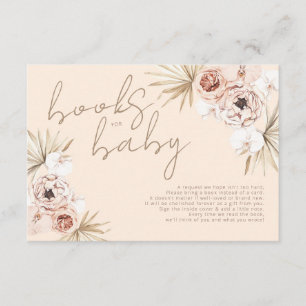Pampas Grass Boho Bohemische Bücher für Baby Begleitkarte