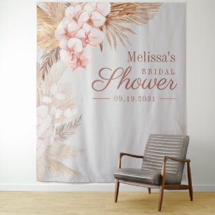 Pampas Grass Boho Brautparty Wandteppich