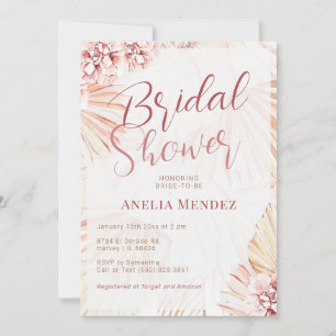 Pampas Grass Boho Floral Brautparty Bohemisch Einladung