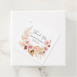 Pampas grass boho florale Aquarell Gastgeschenk Ho Geschenkanhänger
