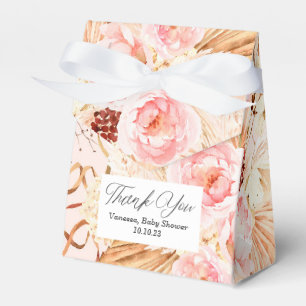 Pampas Grass Boho Rosa Blume Mädchen Dusche Geschenkschachtel