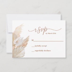 Pampas Grass Boho RSVP-Karte RSVP Karte