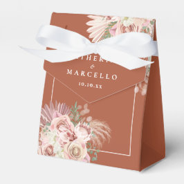 Pampas Grass Boho Terracotta Wedding Geschenkschachtel