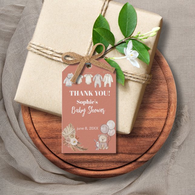 Pampas Grass Boho wir können frühzeitig abwarten B Geschenkanhänger (Von Creator hochgeladen)