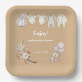 Pampas Grass Boho wir können frühzeitig abwarten B Pappteller