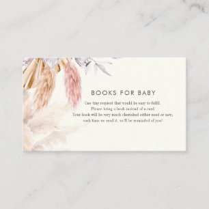 Pampas Grass Books for Baby Shooting Card Begleitkarte