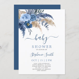 Pampas Grass Boy Baby shower Boy Invitation