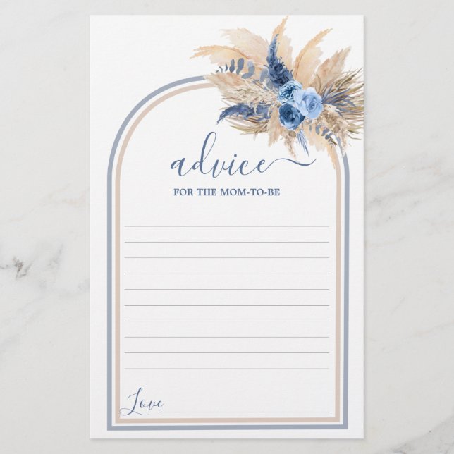 Pampas Grass Boy Ratschläge für die Mama als Karte (Vorderseite)