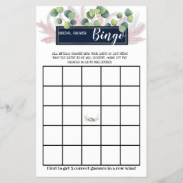 Pampas Grass Brautparty Bingo Game Card Flyer
