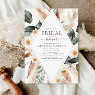 Pampas Grass Brautparty Boho Eucalyptus Einladung