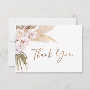 Pampas Grass Brautparty danke Karte