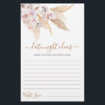 Pampas Grass Date Night Ideas Brautparty Card<br><div class="desc">Pampas Grass Boho chic Date Night Ideas Brautparty Game Card</div>