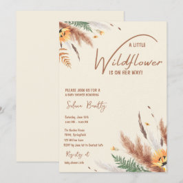 Pampas Grass Eine kleine Wildblume Kindermädchendu Einladung