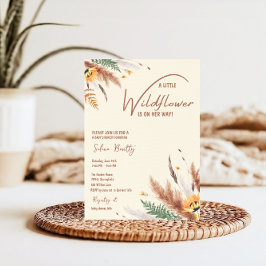 Pampas Grass Eine kleine Wildblume Kindermädchendu Einladung