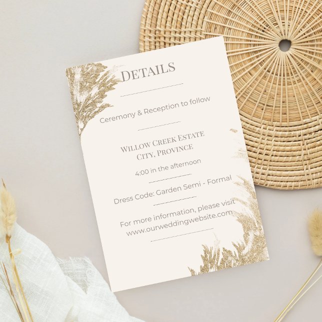 Pampas Grass Enclosure Card Begleitkarte (Pampas Grass Enclosure Card)