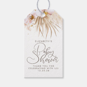 Pampas Grass Floral Boho Kinderdusche Danke Fav Geschenkanhänger