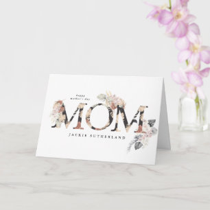 Pampas Grass Floral Foto Boho Moderne Mama Tageska Karte