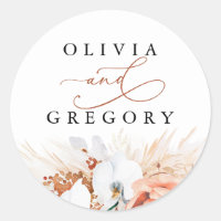 Pampas Grass Floral Terracotta Wedding