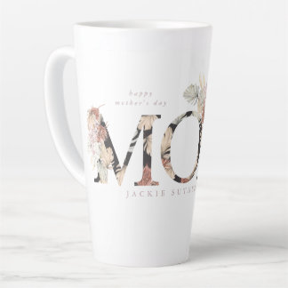 Pampas Grass Floral Tropical Boho Pink Mütter Tag Milchtasse