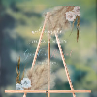 Pampas Grass Gender Reveal Party-Zeichen
