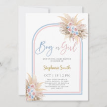 Pampas Grass Gender Reveve Einladung