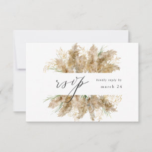 Pampas Grass & Gold Boho w Repas RSVP
