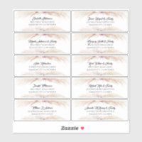 Pampas Grass Guest Names Address Labels