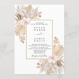 Pampas Grass Hochzeit Einladung