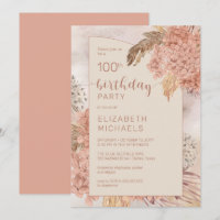 Pampas Grass Hydrangea Blooms 100. Geburtstagspart