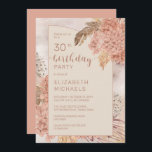 Pampas Grass Hydrangeas Blooms 30. Geburtstag Part Einladung<br><div class="desc">Erdreistes bohemianisches Wasserfarben getrocknete Hydrangeas,  Allium und Pampas Gras Blumenbläschen "30. Geburtstag Party" Frau Meilenstein Geburtstag Design. Composite Design von Holiday Hearts Designs (Rechte vorbehalten).</div>