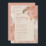 Pampas Grass Hydrangeas Blooms 30. Geburtstag Part Einladung<br><div class="desc">Erdreistes bohemianisches Wasserfarben getrocknete Hydrangeas,  Allium und Pampas Gras Blumenbläschen "30. Geburtstag Party" Frau Meilenstein Geburtstag Design. Composite Design von Holiday Hearts Designs (Rechte vorbehalten).</div>