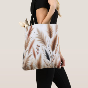 Pampas Grass Modern Boho Floral für Herbst & Herbs Tasche