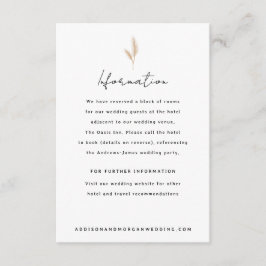 Pampas Grass Neutrale Wüste Landschaft Boho Weddin Begleitkarte