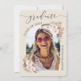 Pampas Grass Orchid Abschluss Einladung